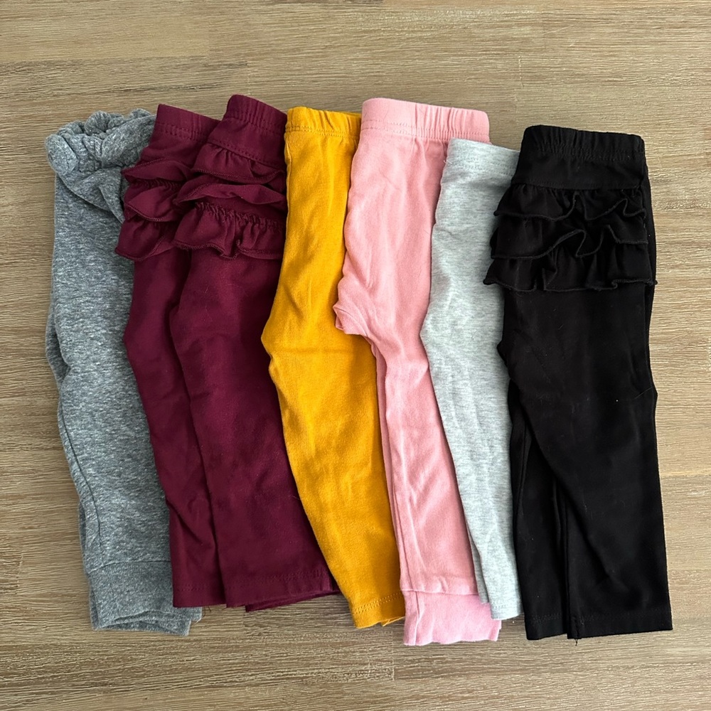 Garanimals + | Bundle of 7 Baby Girl Bottoms | 12m